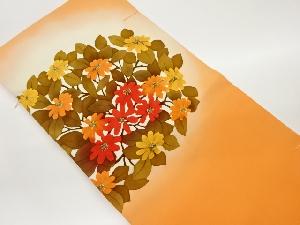 未使用品　塩瀬金彩菊模様名古屋帯